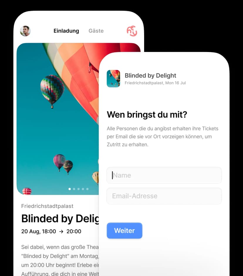 HeyInvite App Preview