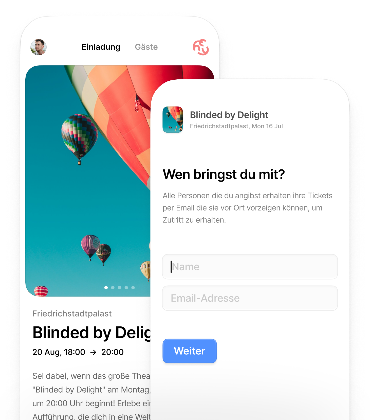 HeyInvite App Preview