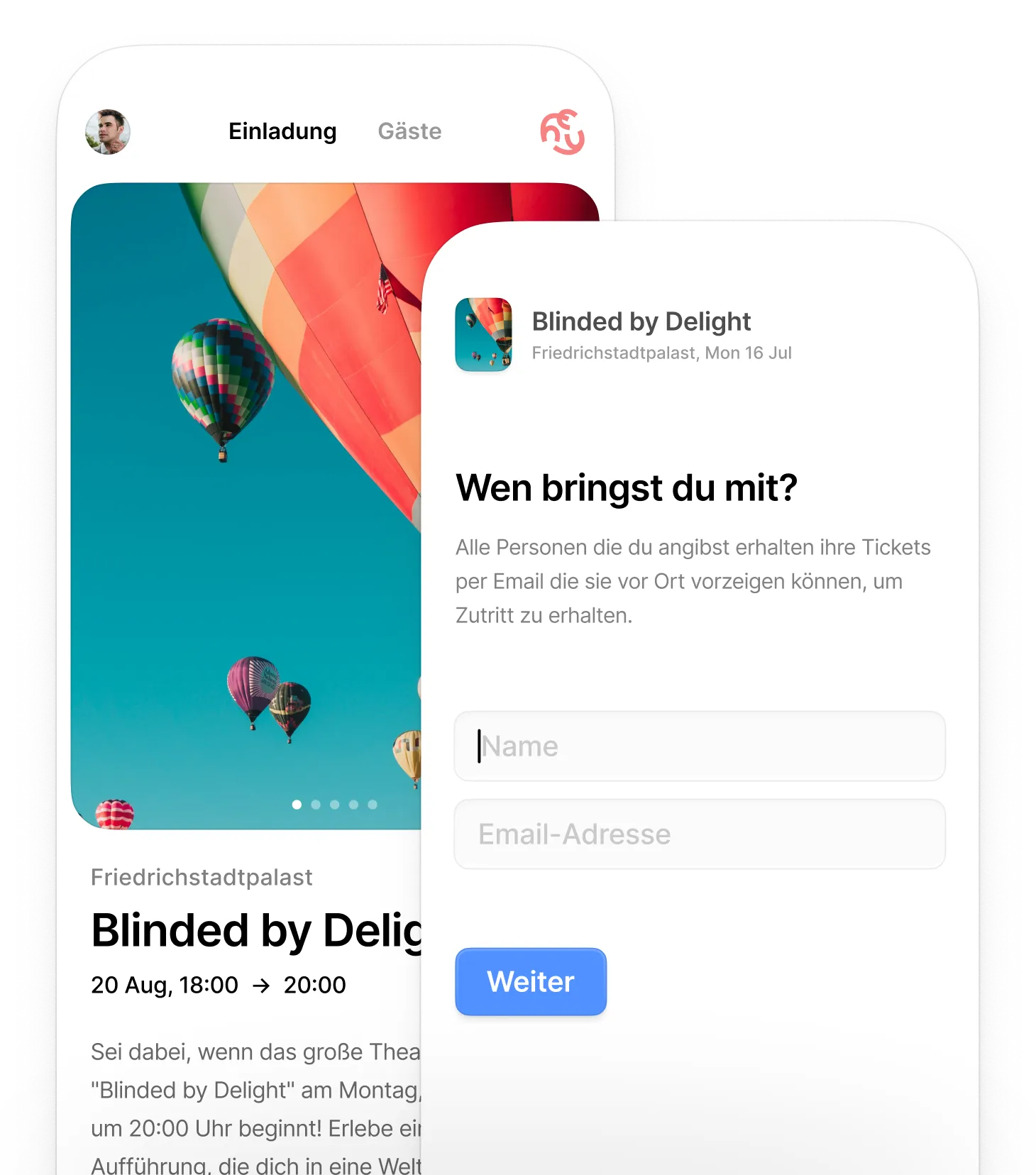 HeyInvite App Preview