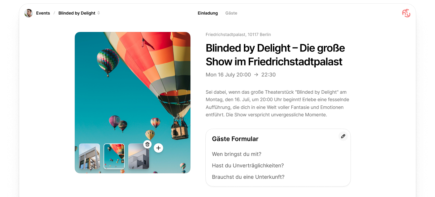 HeyInvite App Preview 2