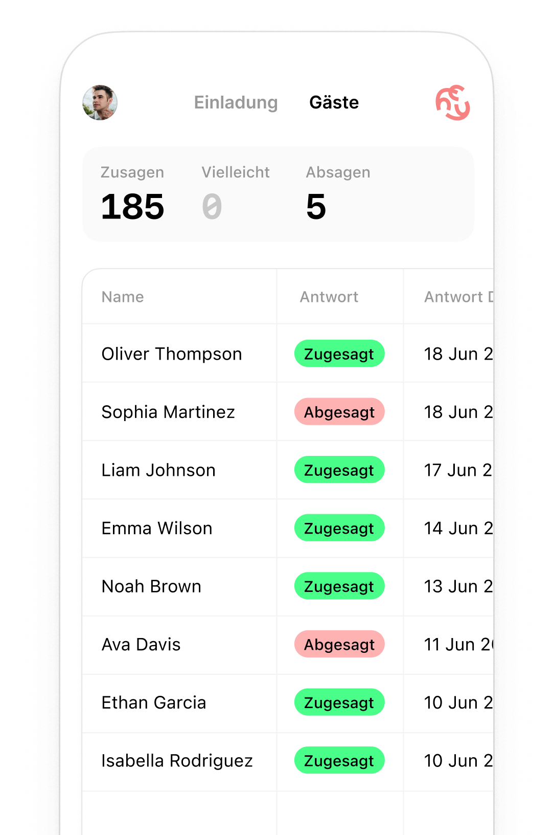 HeyInvite App Preview 4